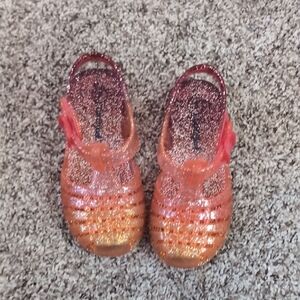 Cat & Jack Glittery Orange Sandals